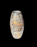 Beautiful Dragonfly Vase 5.5”High X 3.25”Diameter With Corn Stalk Signature by Glendora Fragua - Jemez Pueblo