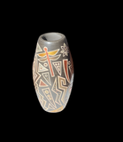 Beautiful Dragonfly Vase 5.5”High X 3.25”Diameter With Corn Stalk Signature by Glendora Fragua - Jemez Pueblo