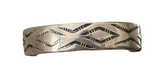Sterling Silver Stamped Cuff 1/2”Wide with a 1-5/8”Opening by Tim Blueflint - Chippewa / Comanche