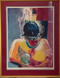 “Moonlight Calling” Ca.1988 32” x 40” Framed Monotype by Tony Abeyta - Navajo Dine’