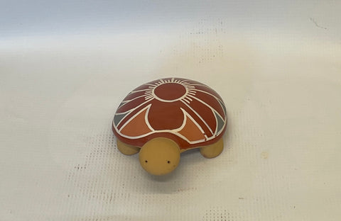 Polychrome Turtle 2”High x 4”Wide x 5.5”Long by Anita Suazo - Santa Clara Pueblo