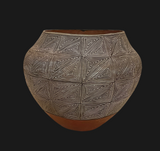Vintage Unsigned Acoma Fine Line Jar 8.5”High x 10”Diameter - Acoma Pueblo