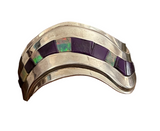 Sterling Silver Inlay Cuff 1-1/8”Wide with a 1”Opening by Teddy Draper Jr. and Ophelia Garcia - Navajo