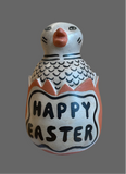 Happy Easter Hatching Chick 5.75High x 4.25”Diameter by Mary Ortiz - Cochiti Pueblo