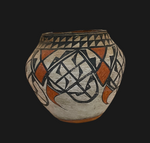 Ca. 1910-1920 Acoma Pueblo Polychrome Olla 8.5”High x 10”Diameter -Acoma Pueblo