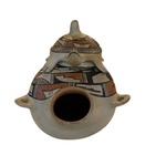 Polychrome Turtle on a Canteen 11”High x 11.5Wide by Pauline Setalla - Hopi