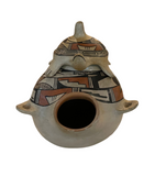 Polychrome Turtle on a Canteen 11”High x 11.5Wide by Pauline Setalla - Hopi