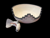 Fish in a Bowl 8.75”Wide x 3.25” by Thomas Tapia - Tesuque Pueblo