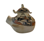 Polychrome Turtle on a Canteen 11”High x 11.5Wide by Pauline Setalla - Hopi