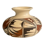 Polychrome Pot Ca.1996 2.75”H x 4”Diameter by Harrison Jim - Hopi