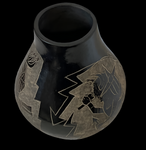 Sgraffito Jar 6.5”H x 5.75” by Dan Tafoya - Santa Clara Pueblo