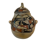 Polychrome Turtle on a Canteen 11”High x 11.5Wide by Pauline Setalla - Hopi