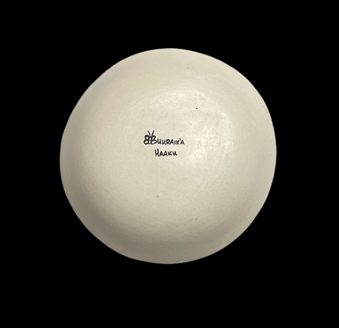 Black on White Shallow Bowl 5”Diameter x 1”High by LaDonna Victoriano - Acoma Pueblo
