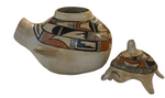 Polychrome Turtle on a Canteen 11”High x 11.5Wide by Pauline Setalla - Hopi