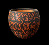 Black on Red Pot 3-7/8”High x 5”Diameter by Caroline Sando - Jemez Pueblo