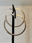 Small Sterling Silver Hoop Earrings by Monty Claw - Navajo