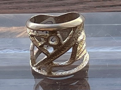 Sterling Silver Tufa Cast Ring by Monty Claw - Navajo