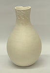 White Carved Vase 7.5”High x 4.75”Diameter Also in includes the Avanyu (Serpent) by Tony Sangre- Isleta Pueblo